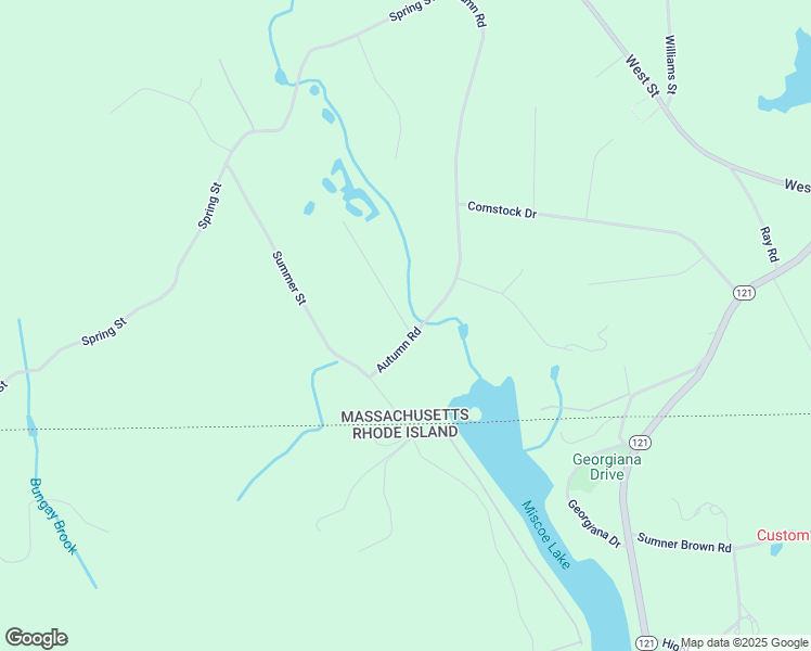 map of restaurants, bars, coffee shops, grocery stores, and more near 175 Autumn Road in Wrentham