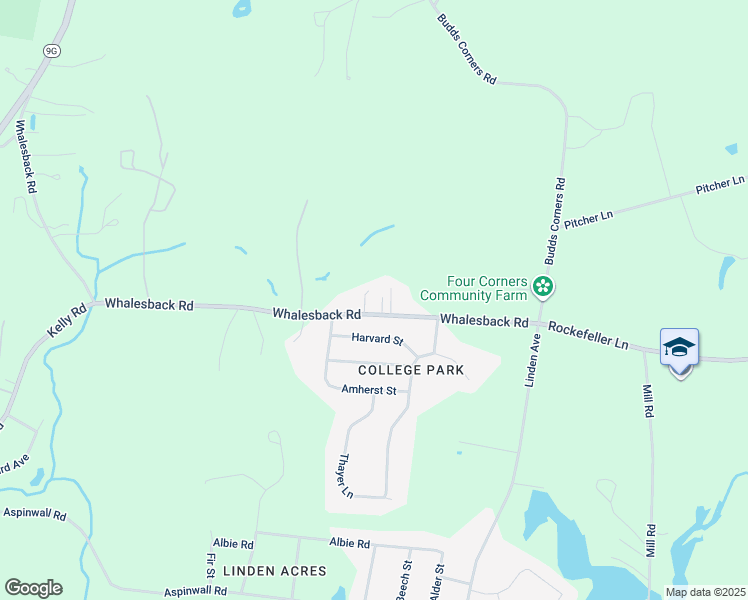 map of restaurants, bars, coffee shops, grocery stores, and more near 235 Whalesback Road in Red Hook