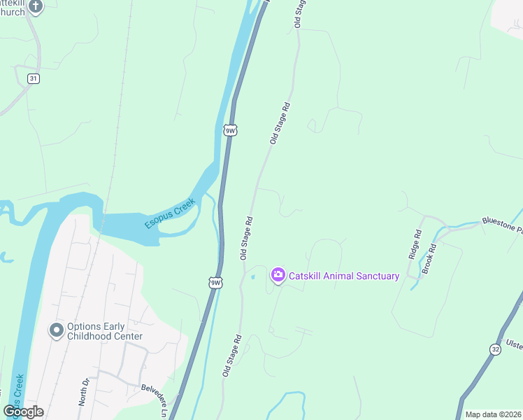 map of restaurants, bars, coffee shops, grocery stores, and more near 356 Old Stage Road in Saugerties