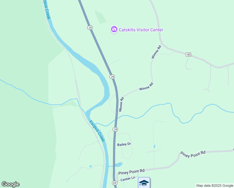 map of restaurants, bars, coffee shops, grocery stores, and more near New York 28 in Ulster County