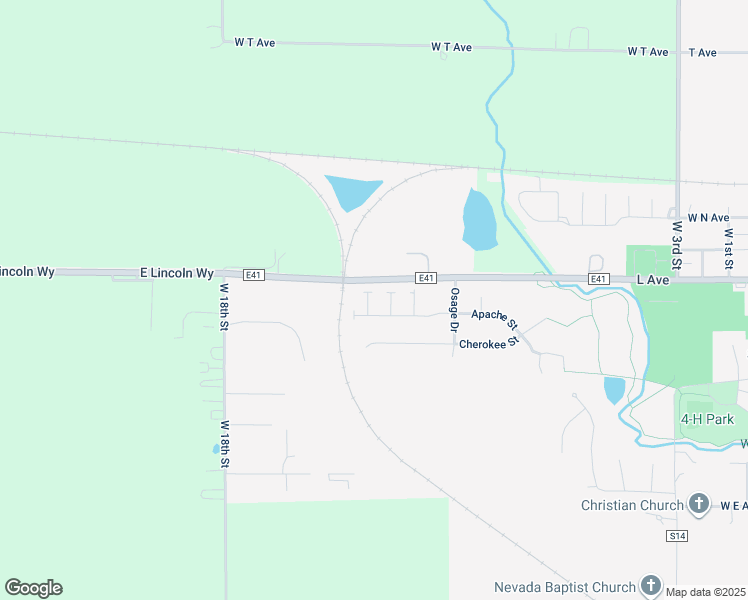 map of restaurants, bars, coffee shops, grocery stores, and more near 1111 Cheyenne Drive in Nevada