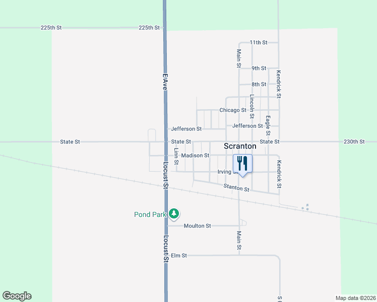 map of restaurants, bars, coffee shops, grocery stores, and more near 900 Maple Street in Scranton