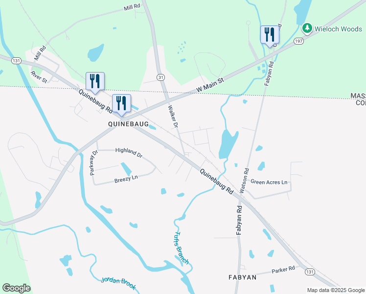 map of restaurants, bars, coffee shops, grocery stores, and more near 8 William Avenue in Thompson
