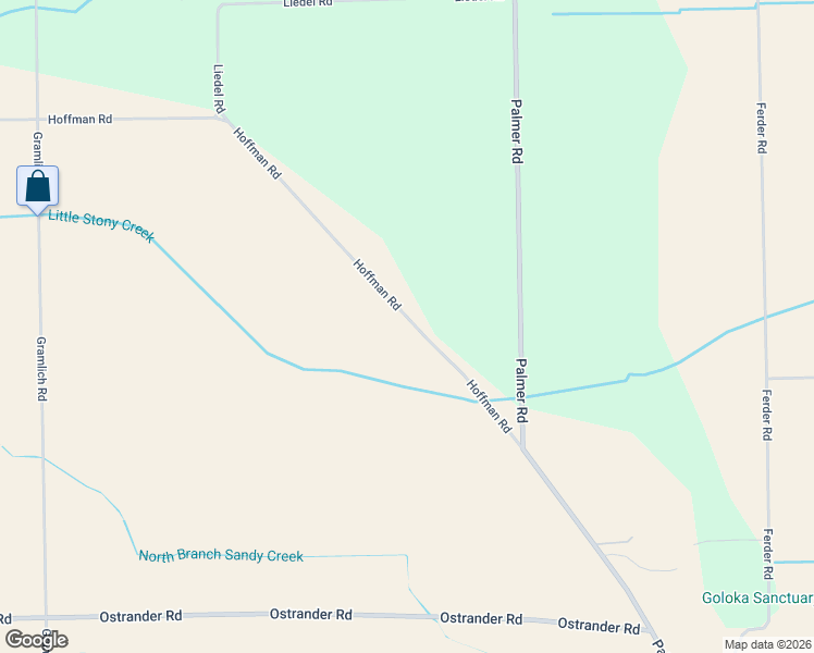 map of restaurants, bars, coffee shops, grocery stores, and more near 9025 Hoffman Road in Maybee