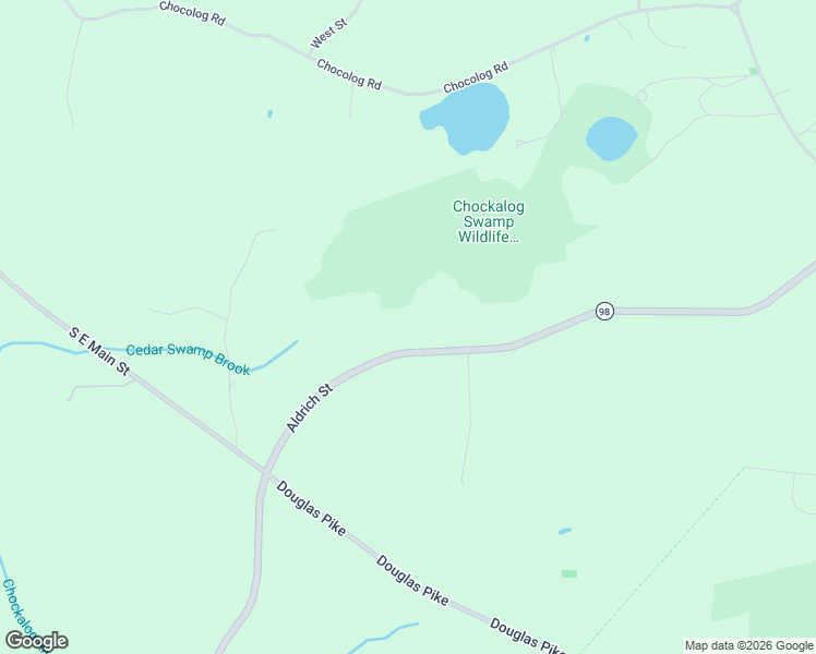 map of restaurants, bars, coffee shops, grocery stores, and more near 791 Aldrich Street in Uxbridge