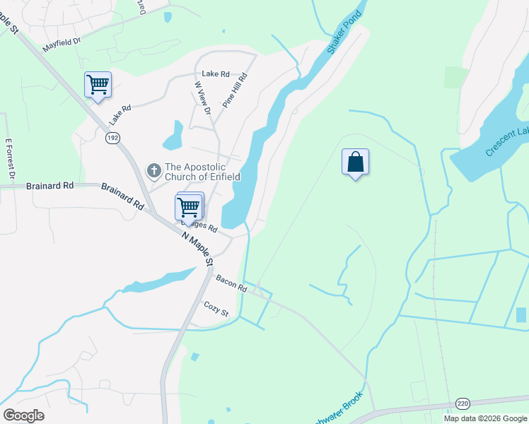 map of restaurants, bars, coffee shops, grocery stores, and more near 56 Cottage Road in Enfield