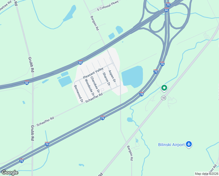 map of restaurants, bars, coffee shops, grocery stores, and more near 2 Sharon Drive in McKean