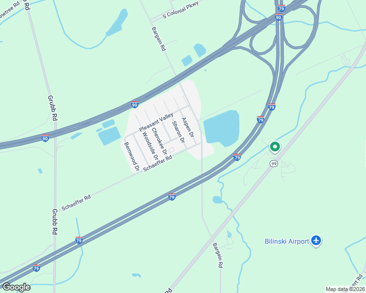 map of restaurants, bars, coffee shops, grocery stores, and more near 2 Sharon Drive in McKean