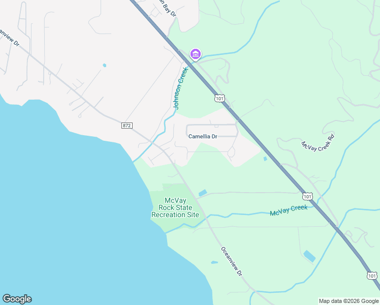 map of restaurants, bars, coffee shops, grocery stores, and more near 98559 Woodriff Lane in Brookings