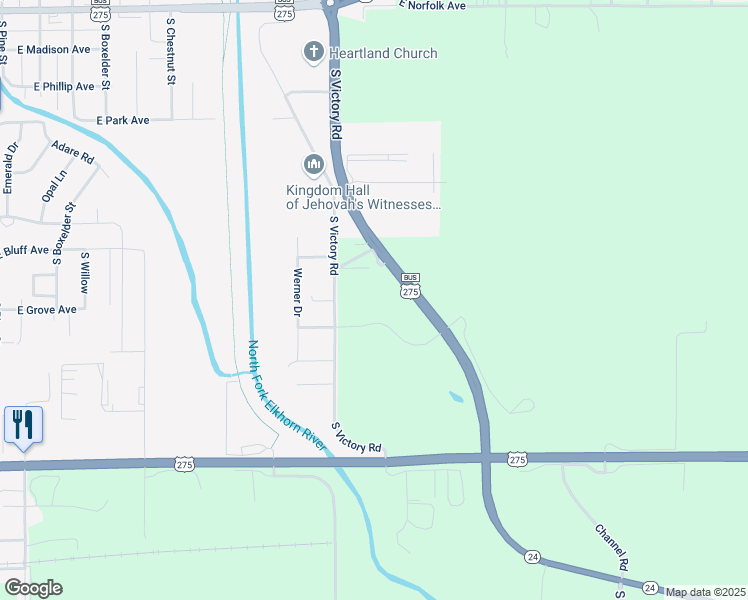 map of restaurants, bars, coffee shops, grocery stores, and more near 778-1116 Channel Road in Norfolk