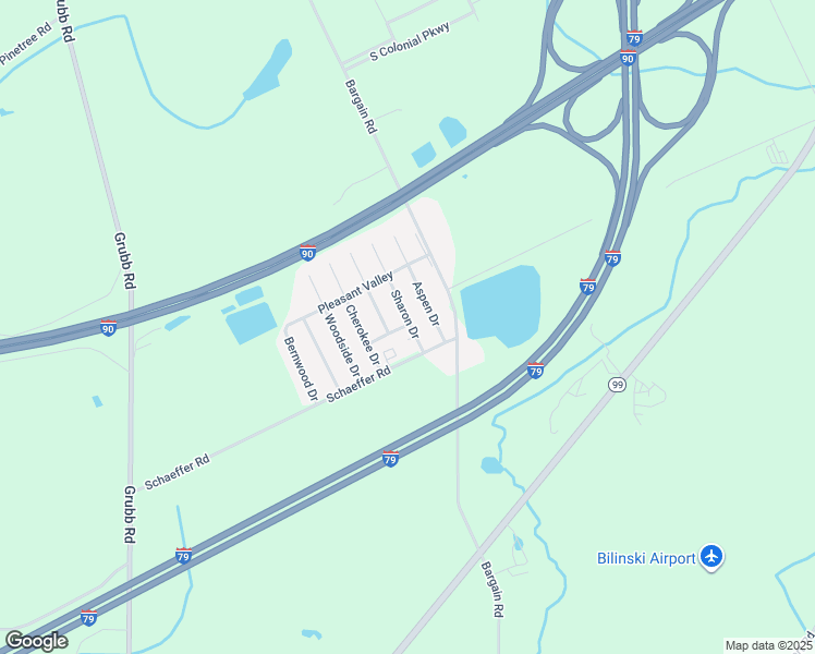 map of restaurants, bars, coffee shops, grocery stores, and more near 14 Sharon Drive in McKean