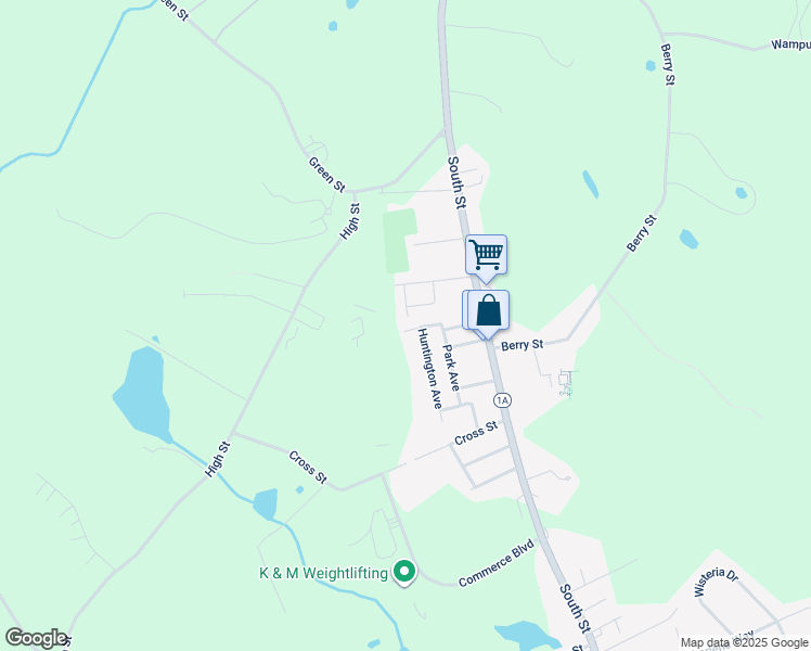 map of restaurants, bars, coffee shops, grocery stores, and more near 9 Pearl Street in Plainville