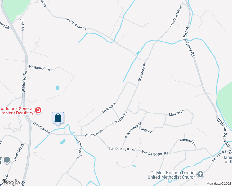map of restaurants, bars, coffee shops, grocery stores, and more near 20 Whitney Drive in Woodstock