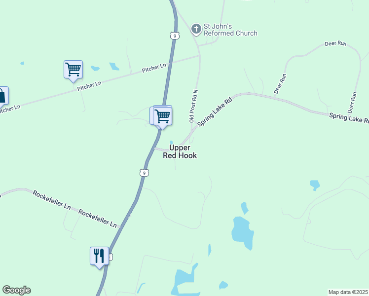 map of restaurants, bars, coffee shops, grocery stores, and more near in Upper Red Hook