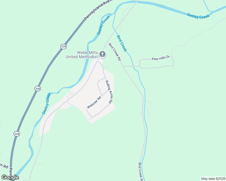 map of restaurants, bars, coffee shops, grocery stores, and more near 53 Rolling Acres Road in Pine City