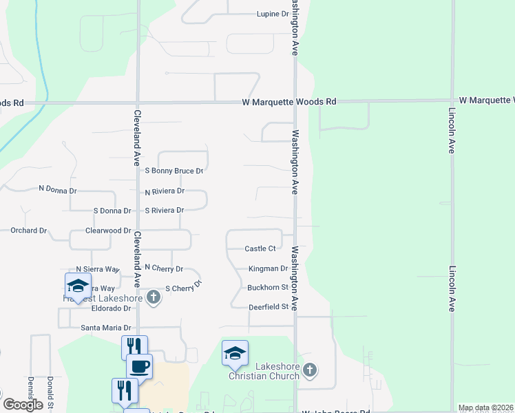 map of restaurants, bars, coffee shops, grocery stores, and more near 5159 Norman Road in St. Joseph