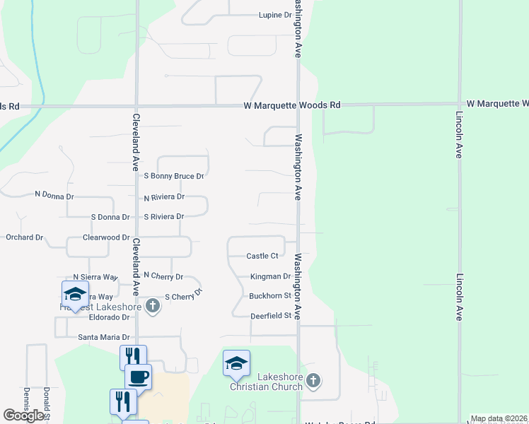 map of restaurants, bars, coffee shops, grocery stores, and more near 5159 Norman Road in St. Joseph