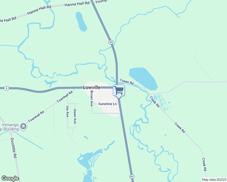 map of restaurants, bars, coffee shops, grocery stores, and more near 13455-13599 Pennsylvania 8 in Wattsburg