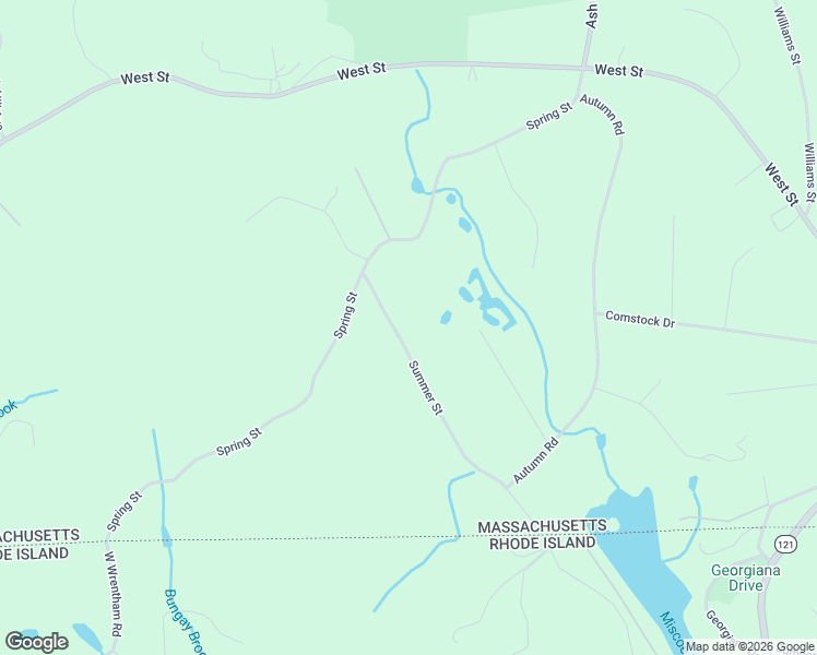 map of restaurants, bars, coffee shops, grocery stores, and more near 35 Summer Street in Wrentham
