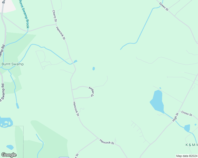 map of restaurants, bars, coffee shops, grocery stores, and more near 577 Hancock Street in Wrentham