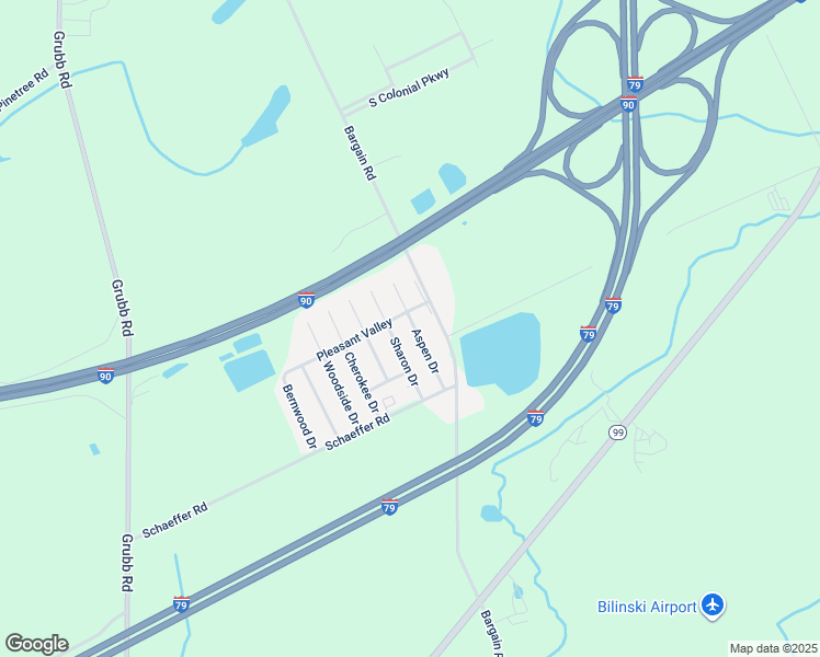 map of restaurants, bars, coffee shops, grocery stores, and more near 28 Aspen Drive in McKean