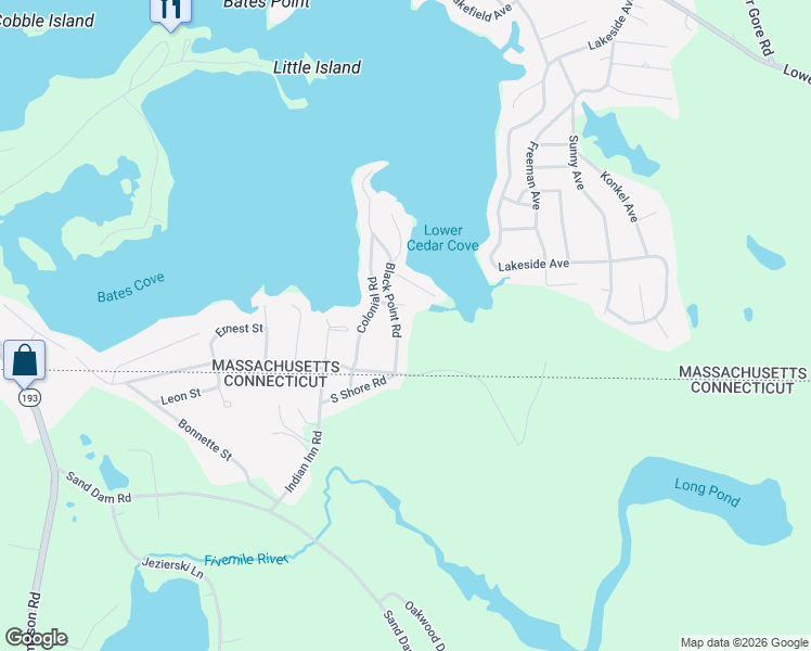 map of restaurants, bars, coffee shops, grocery stores, and more near 19 Black Point Road in Webster
