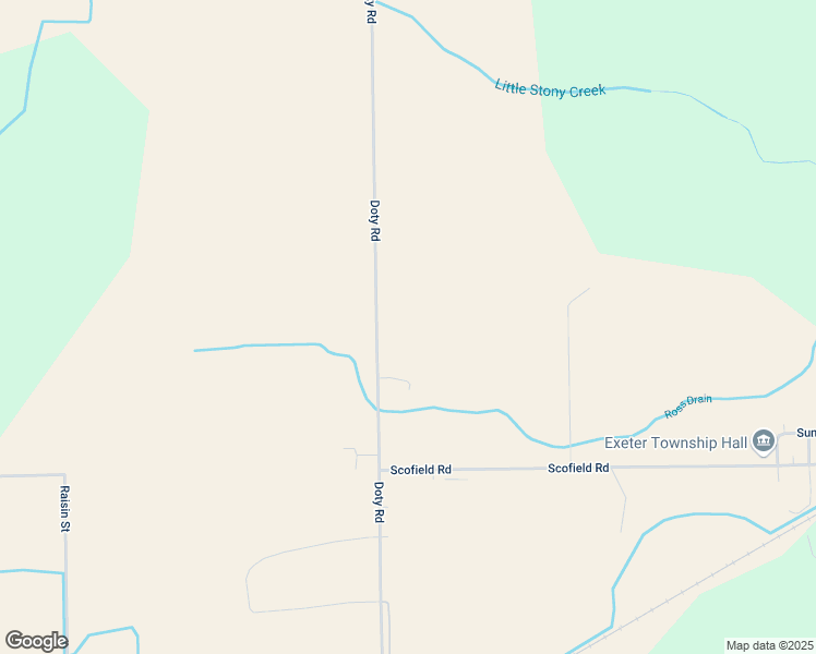 map of restaurants, bars, coffee shops, grocery stores, and more near 10510 Doty Road in Maybee