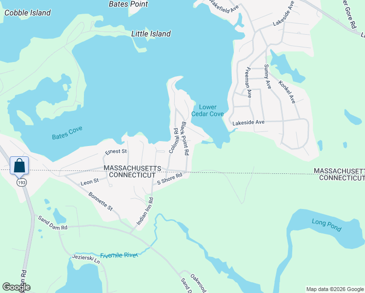 map of restaurants, bars, coffee shops, grocery stores, and more near 19 Black Point Road in Webster