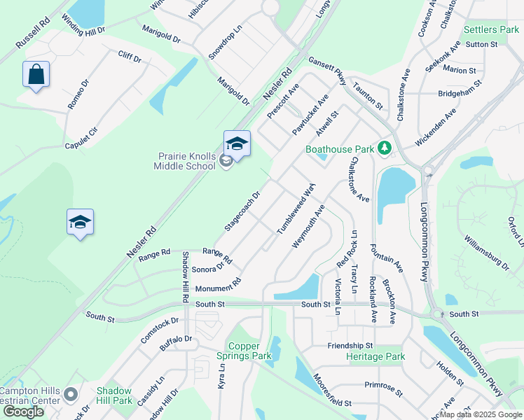 map of restaurants, bars, coffee shops, grocery stores, and more near 249 Sonora Drive in Elgin