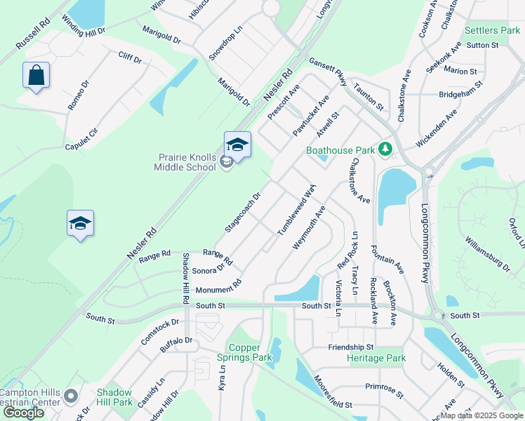 map of restaurants, bars, coffee shops, grocery stores, and more near 249 Sonora Drive in Elgin