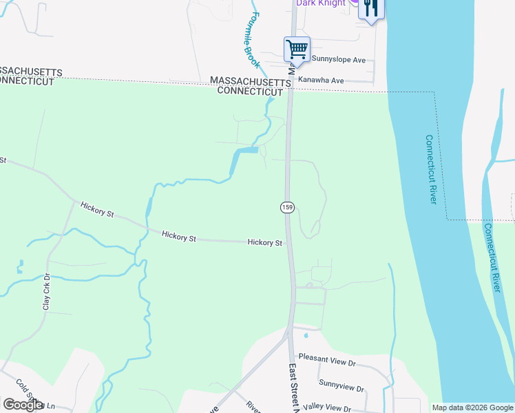 map of restaurants, bars, coffee shops, grocery stores, and more near 1725 Mapleton Avenue in Suffield