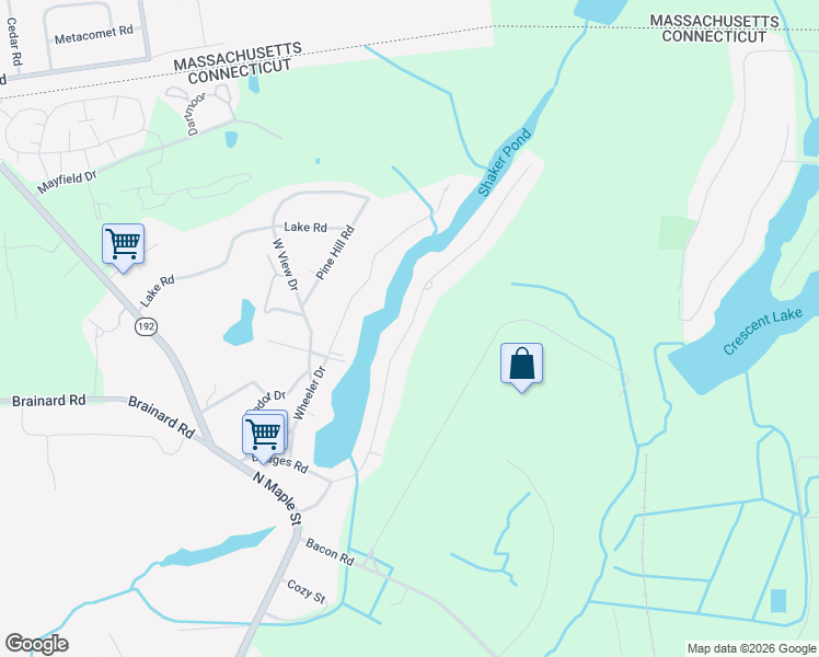 map of restaurants, bars, coffee shops, grocery stores, and more near 104 Cottage Road in Enfield