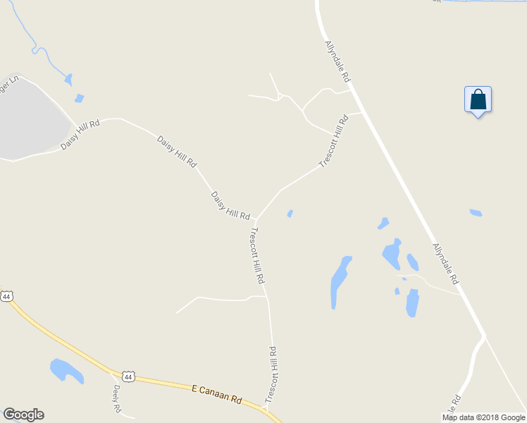 map of restaurants, bars, coffee shops, grocery stores, and more near 110 Trescott Hill Road in Canaan