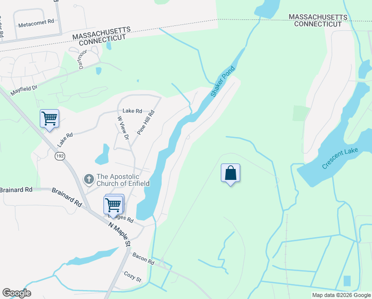 map of restaurants, bars, coffee shops, grocery stores, and more near 104 Cottage Road in Enfield