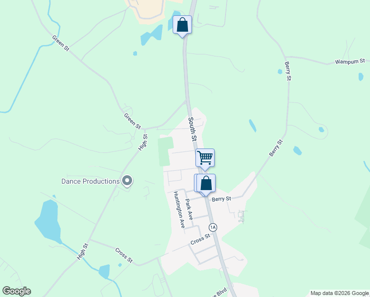 map of restaurants, bars, coffee shops, grocery stores, and more near 1 Pineland Drive in Plainville