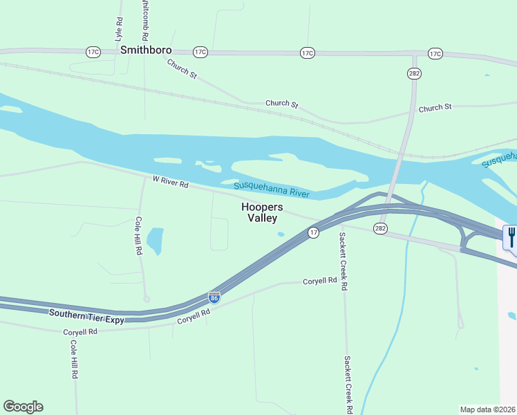 map of restaurants, bars, coffee shops, grocery stores, and more near in Hoopers Valley