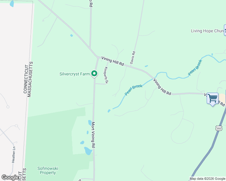 map of restaurants, bars, coffee shops, grocery stores, and more near 13 Secluded Ridge in Southwick