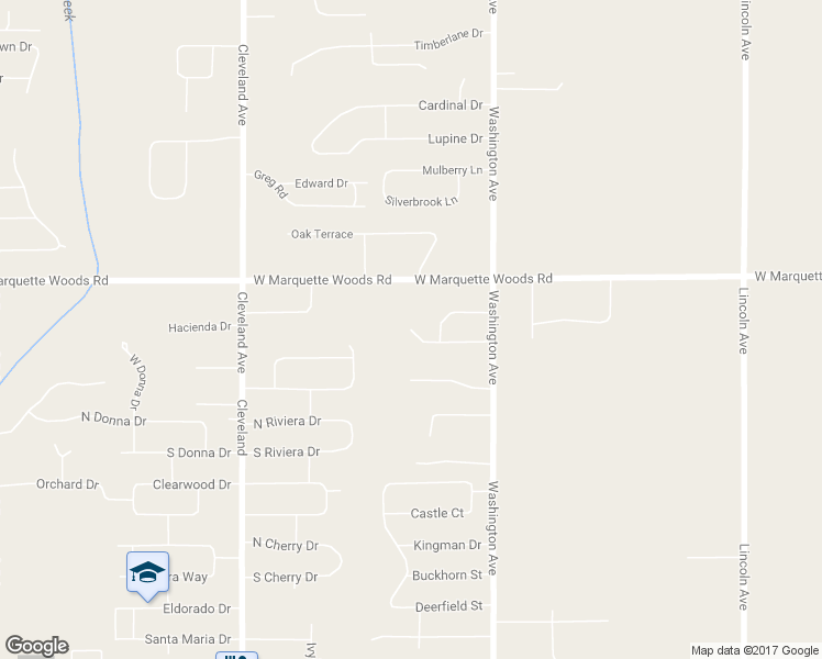 map of restaurants, bars, coffee shops, grocery stores, and more near 1316 Silver Creek Place in St. Joseph
