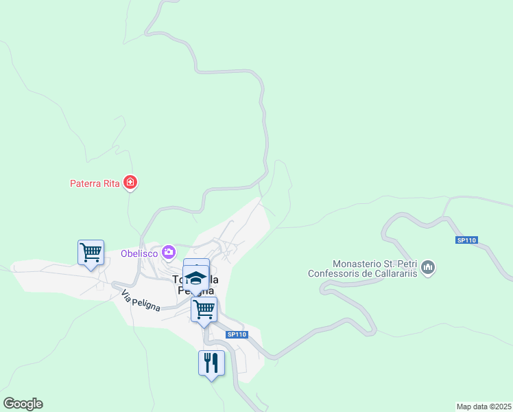 map of restaurants, bars, coffee shops, grocery stores, and more near 44 Via Saliera in Provincia di Chieti