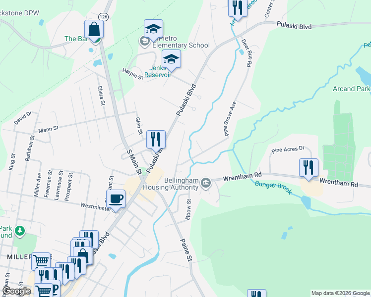 map of restaurants, bars, coffee shops, grocery stores, and more near 86 Pine Grove Avenue in Bellingham