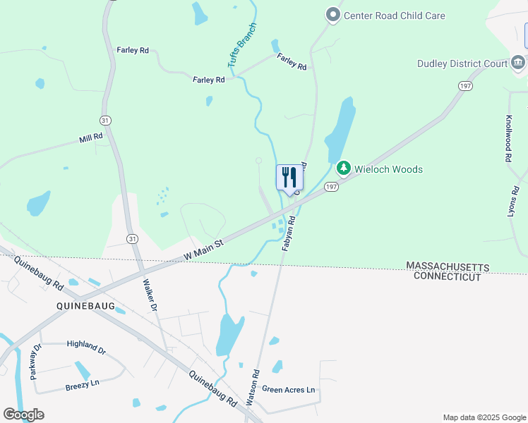 map of restaurants, bars, coffee shops, grocery stores, and more near 6 Daves Way in Dudley