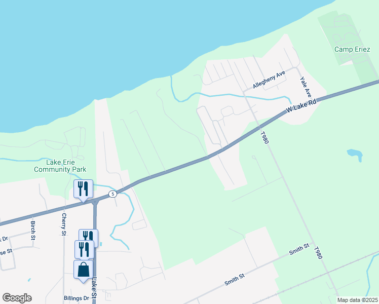 map of restaurants, bars, coffee shops, grocery stores, and more near Ferrando Drive in Lake City