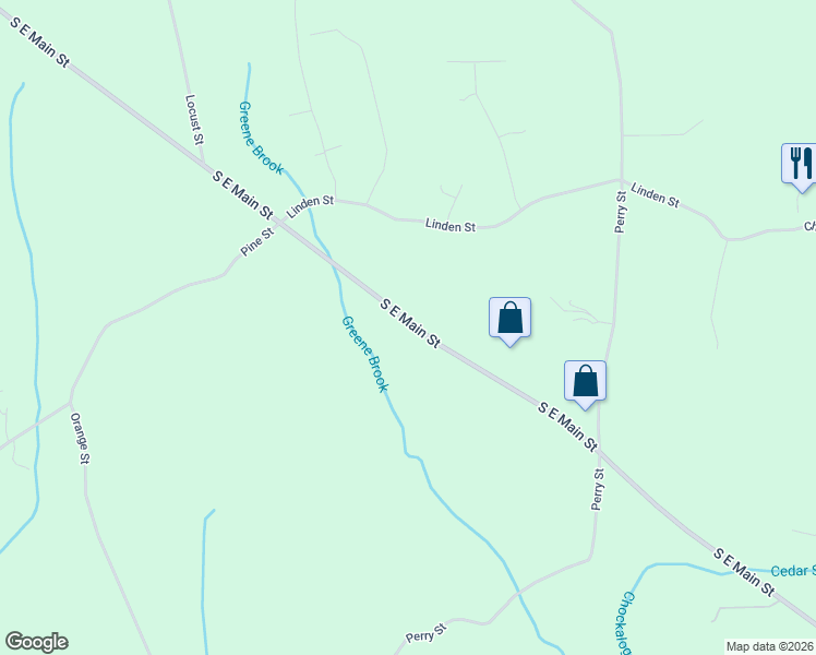 map of restaurants, bars, coffee shops, grocery stores, and more near 287 South East Main Street in Douglas