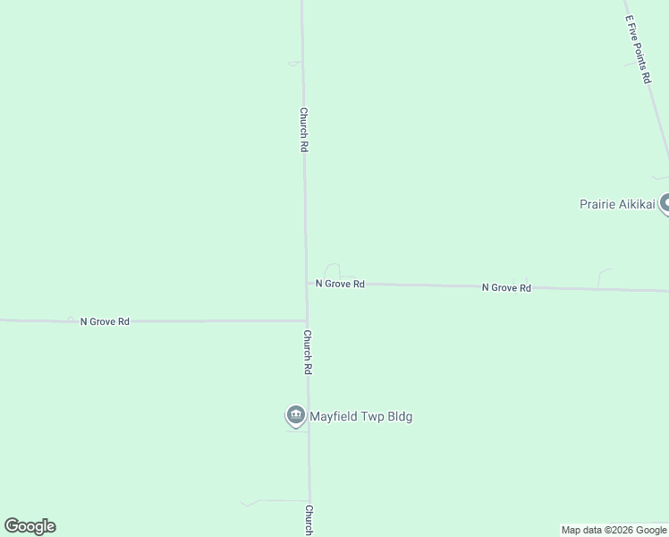 map of restaurants, bars, coffee shops, grocery stores, and more near 9565 North Grove Road in Sycamore