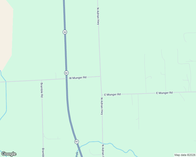 map of restaurants, bars, coffee shops, grocery stores, and more near 1000 West Munger Road in Tecumseh