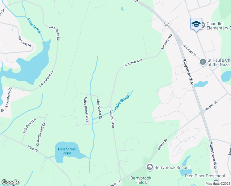 map of restaurants, bars, coffee shops, grocery stores, and more near 211 Autumn Avenue in Duxbury