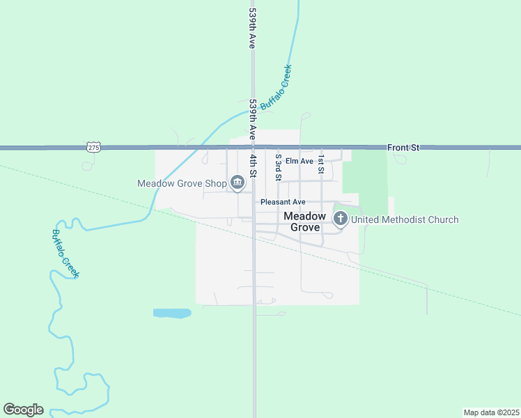 map of restaurants, bars, coffee shops, grocery stores, and more near 400-498 South 4th Street in Meadow Grove
