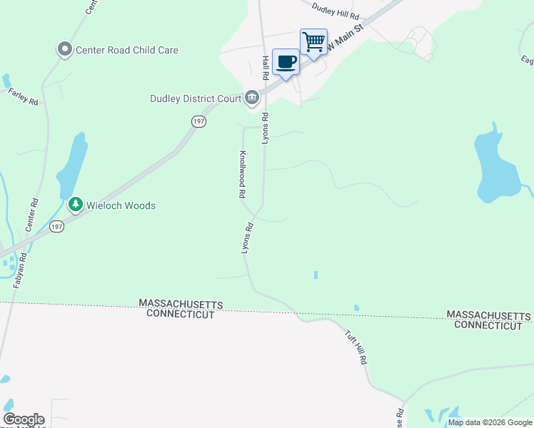 map of restaurants, bars, coffee shops, grocery stores, and more near 35 Lyons Road in Dudley