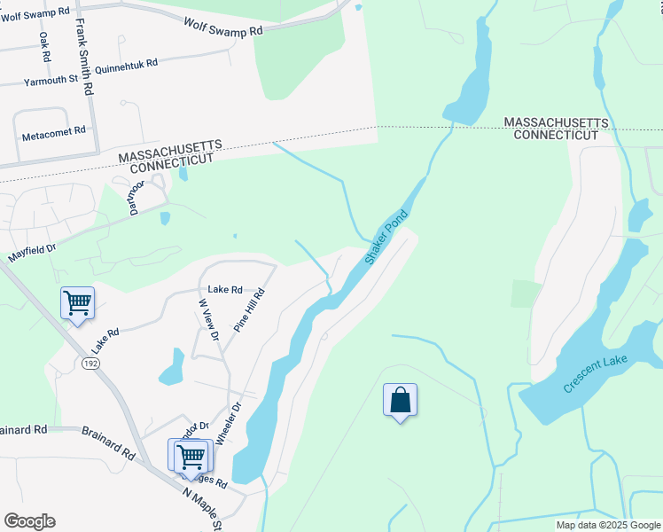 map of restaurants, bars, coffee shops, grocery stores, and more near 85 West Shore Drive in Enfield