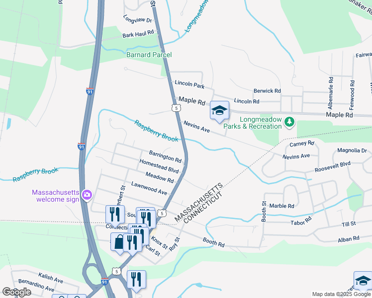 Longmeadow Street, Longmeadow MA Walk Score